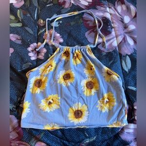 Forever 21 medium sunflower crop top